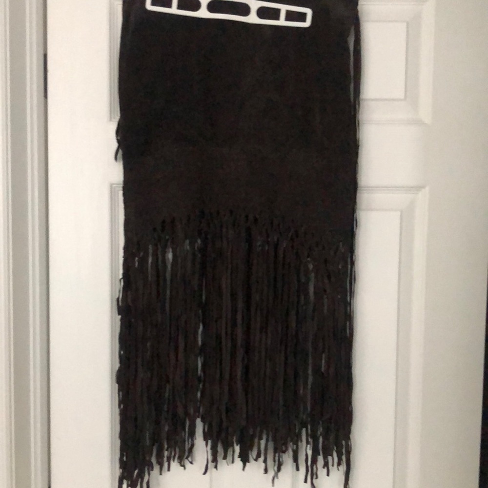 Suede skirt